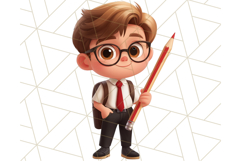 Boy Teacher PNG, Back to School Clipart, Classroom Decor Product Image 12