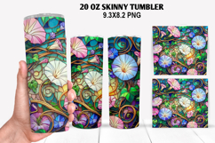 Flower Skinny Tumbler 20oz Wrap Design, Summer Tumbler Wrap Product Image 1