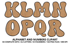 Rustic Burlap Alphabet PNG Farmhouse Letters 300 DPI Product Image 3