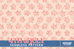 American 4th of July Patriotic Fireworks Seamless Pattern Product Image 1