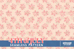 American 4th of July Patriotic Fireworks Seamless Pattern Product Image 1