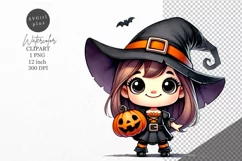 Halloween clipart, Witch clipart, Autumn clipart Product Image 1