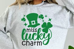 Miss Lucky Charm Svg | Little Miss St Patricks Day Svg Product Image 3