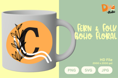 Fern &amp; Folk Boho Floral Monogram Product Image 1