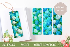 Hydrangea Bookmark Designs, Nature Bookmark Print Product Image 1