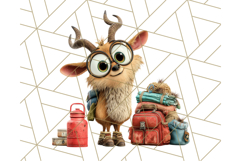 Cute Safari Animal Clipart with Jungle Accessories Png Product Image 5