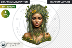 Fantasy Forest Spirit Clipart PNG, Enchanted Nature God Product Image 1