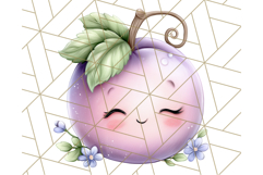 Fruit Doodles Clipart, Cute Cartoon Fruit PNG, Kawaii Food Product Image 5