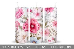Flowers Tumbler Design. Flowers Tumbler Sublimation Product Image 1