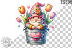 Spring Gnome Sublimation - Clipart PNG Design Product Image 1