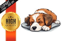 Cute Sleep Dog Sublimation PNG Design - Sublimation Design Product Image 1