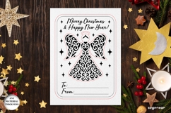Christmas Card Angel Ornament Laser Cut | Glowforge | SVG Product Image 2
