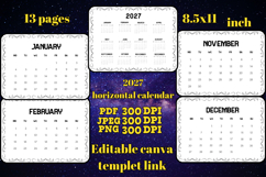 2027 horizontal Calendar with frame Product Image 1