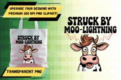 Vibrant PNG Sublimation for Tote Bags , Funny Cow Product Image 1