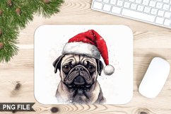 Christmas Dog Sublimation Mouse Pad PNG Design Product Image 1