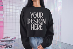 Black Gildan 18000 Mockup, Gildan Sweatshirt Mockup Product Image 1