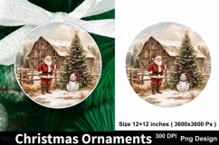 Christmas Ornaments PNG Round Sign PNG, Christmas Round Sign Product Image 1