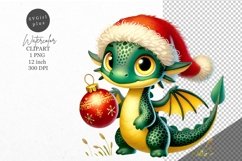 Christmas clipart, Dragon clipart, Winter clipart Product Image 1