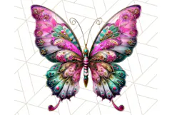 Metallic Butterfly Clipart PNG Clipart, Vibrant Butterfly Product Image 5