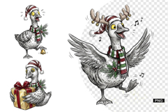 Christmas Goose Clipart Product Image 1