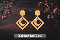 Celestial Style Laser Cut Earrings SVG File Product Image 1