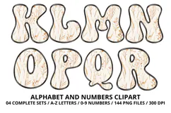 Honey bee Alphabet png clipart, honey bee letters doodle Product Image 3