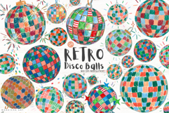 Retro Disco Balls Clipart Product Image 1