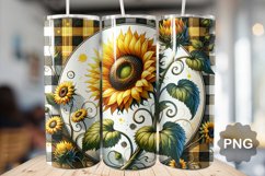 Sunflower Tumbler Sublimation - 20 Oz Skinny Tumbler Product Image 1