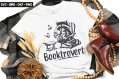 Booktrovert SVG - Raccoon t-shirt Design Product Image 1