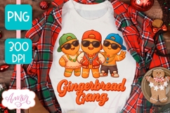 Gingerbread Gang PNG, Funny Christmas PNG for kid&#039;s shirts Product Image 1