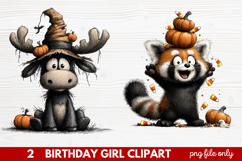 Quirky Halloween Clipart | Cute Spooky Character PNG Illustr Product Image 1