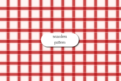 Red Plaid Seamless Valentine Checkered Pattern Product Image 1