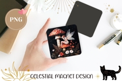 Mushrooms Magnet, Celestial Magnet PNG, Fairy Magnet Product Image 1