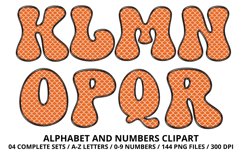 Mermaid Scales Alphabet Letters &amp; Numbers Clipart PNG 300DPI Product Image 3