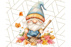 Fall Gnome PNG Clipart, Cute Autumn Gnomes with Pumpkins Product Image 5