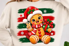 Gingerbread Christmas PNG, Cute Gingerbread PNG, Christmas Product Image 3