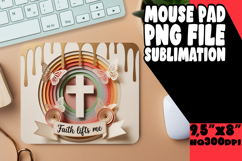 Vibrant mouse pad SUBLIMATION PNG, Christian Product Image 1