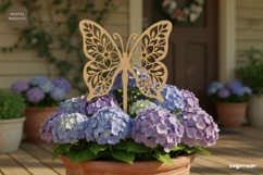 Butterfly Garden Stake Laser Cut | Glowforge | SVG Product Image 1