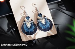 Stained Glass Aries Zodiac flowers Earring Design Product Image 1