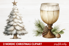 2 Nordic Christmas Clipart | Scandinavian Holiday PNG Product Image 1