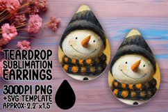 Lovely Teardrop Design for Craft Projects , Snowman Product Image 1
