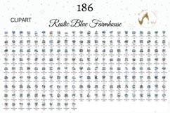 Big Country Vintage Blue Ice Farmhouse Watercolor Clipart Product Image 2