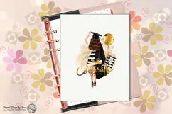 Graduation Brunette Girl PNG Congrats Grad Sticker Bag Product Image 9