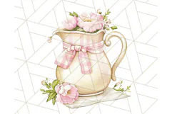 Pastel Tea Clip Art PNG with Sweets and Floral Accents Png Product Image 5