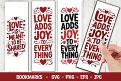 Love Adds Joy Bookmark svg png Product Image 1