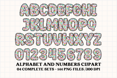 Springtime Alphabet png, letters doodle, springtime clipart Product Image 5