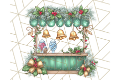 Cozy Christmas Market Stall Clipart PNG, Holiday Art Png Product Image 5