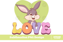 Easter Bunny Sublimation DTF Chick Farm Hip Hop Spring Joy Product Image 1