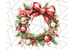 Christmas Dinosaur PNG Clipart, Cute Dino Holiday Art Png Product Image 5