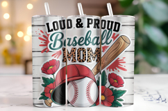 Baseball Mom Tumbler Wrap | Sublimation | Tumblers Product Image 1